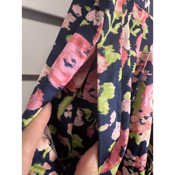 Brooks Brothers Floral Pleated Multicolor Cotton A-Line Skirt Women's Size 2 - Picture 4 of 7